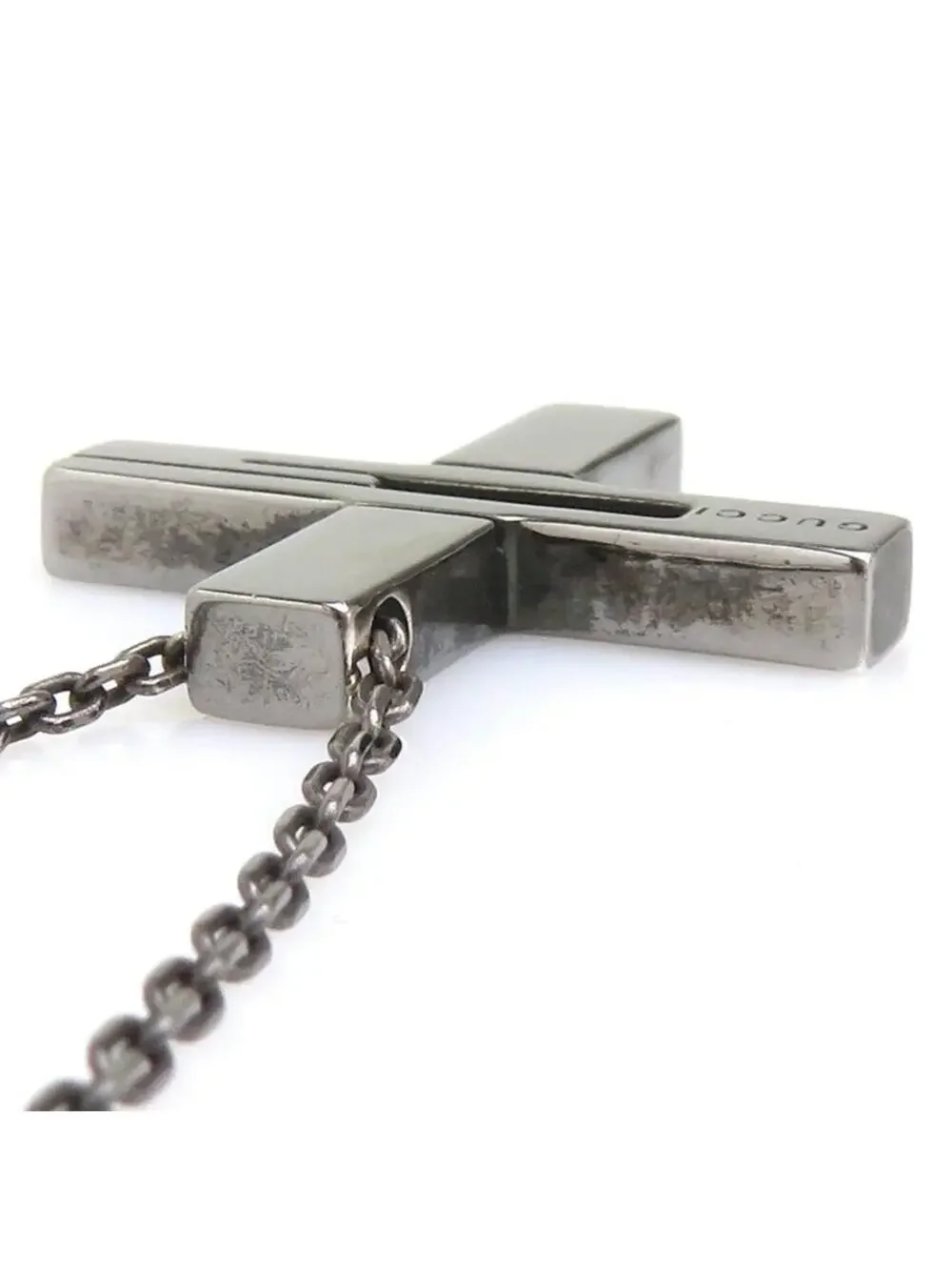 Auth Gucci Necklace Gunmetal Silver - #326253G13B